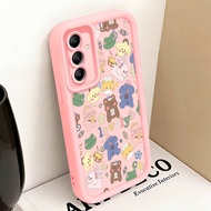 MERAH Casing hp for Samsung A17 4G A17 5G M17 5G F17 5G Case Pink Animal Sticker Silicone Case Cesin