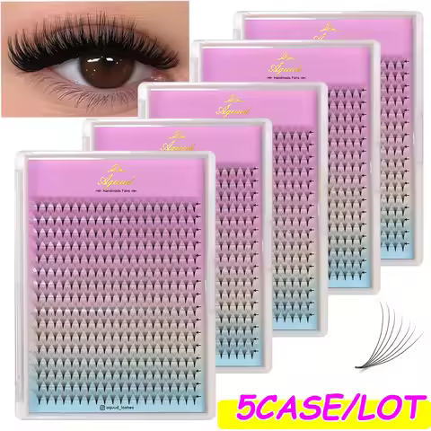 5Cases Premade Volume Fans 3D 4D 5D 6D 8D 10D 12D MIX Individual Lashes Pre Made Russian Volume Fan 