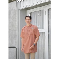Koko Shirt For Men Modern Fit Kurta/Muslim Casual Kurta - Soleh Abu Bakar Mocca Premium