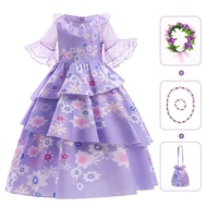 Encanto Cosplay Isabella Mirabel Dress Children Princess Dresses Costume