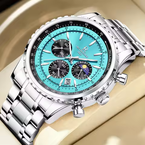 ONTHEEDGE hot-selling quartz watch fashionable 3-eye 6-pin large dial men's watch premium waterproof