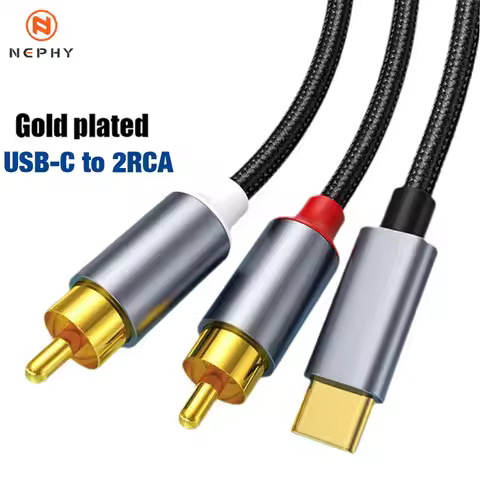 USB C to RCA Audio Cable Type C to 2 RCA Cable for Speaker Amplifier Huawei Xiaomi Laptop 1m 2m 3m 5