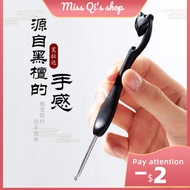 Fulada crochet，狐狸黑檀柄钩针， 0.4-6.5㎜不锈钢针头钩针，黑檀木钩针，Ebony crochet hook，玩偶毛线diy编织