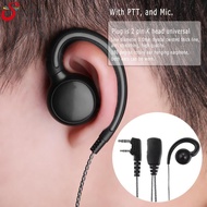 [Seriena.my] 1.2m Ear Hook Earpiece 180 Swivel 2 Pin Ear Hook Earphone Earpiece with Mic PTT for 2 W