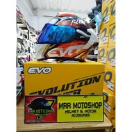 evo gt pro riot orange fulface helmet