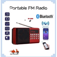 Portable Bluetooth Mini Digital Display Radio FM Radio Digital MP3 Music Player USB Memory Card Play