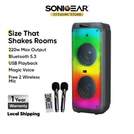 SonicGear Audiox Pro 1200 HD Bluetooth 5.3 Outdoor Event Speaker with 2 Wireless Mic