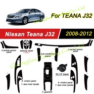 HBGER 3D แต่งรถสำหรับ Nissan Teana J32 2008-2012/5D รถคาร์บอนไฟเบอร์คอนโซลภายในตรงกลางเปลี่ยนสีได้สต