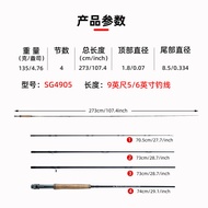 Fly Fishing Set Novice Multi-Section Fly Fishing Rod 2.7m Fly Fishing Rod Carbon Fly Stream Rod
