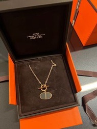 配貨價：全新Hermes Necklace 豬鼻子 黑玉石 18k玫瑰金項鍊