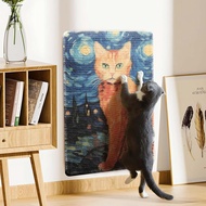 3 in1 Cat Scratcher Mat 23.6x15.7'' for Floor Carpet Couch Wall Furniture, Natural Sisal Scratch Pad