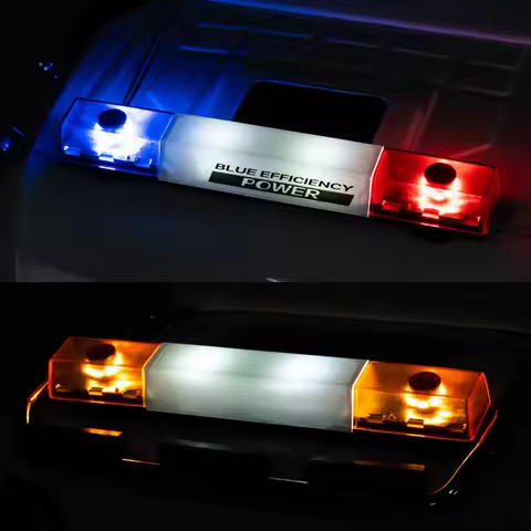 RC Truck LED 360° Rotating Warning Light Roof Light for 1/14 Tamiya SCANIA 770S R620 Volvo FH16XL 75