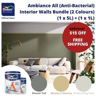 [1 Room BUNDLE] Dulux Ambiance All Interior Walls (Anti-bacterial) Paint (1x5L + 1x1L) Wild Wonder Soothing Tone