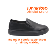 Sunnystep - Elevate Walker in Vegan Leather - Full Black - Most Comfortable Walking Shoes