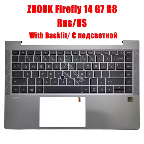 Brand New US Keyboard for HP Zbook Firefly 14 G7 G8 M07131-001 Palmrest Topcase With Backlight