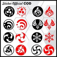 Filter shading sticker. naruto sticker, genshin impact logo element