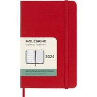 MOLESKINE - Moleskine 2024 12個月 週記本 手帳筆記本 硬皮 口袋型 紅色Scarlet Red (9 x 14 CM)