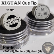 Cue Tip xiguan Crystal diamond Onyx master cue tip 14mm Pool billiard stick xi guan original import