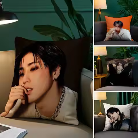 New H-Han J-Jisung Boy Korean Pillow Case Anti-dustmite Pillowcase Invisible zipper silky short plus