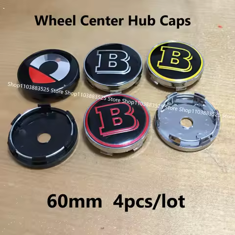 60mm Modified Wheel Center Hub Caps for BRABUS Smart #1 #3 #5 CLS CLS W464 G63 G65 W176 G350 W213 W2