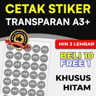 PRINT TRANSPARENT CUP STICKERS, BLACK DRINK & FOOD LABELS ONLY