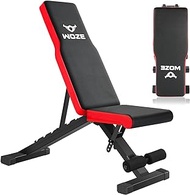 WOZE Weight Bench, Adjustable Workout Bench for Full Body Strength Training, Foldable Bench Press Multi-Purpose Decline Incline Bench for Home Gym - New Version