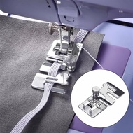 Domestic Sewing Machine Presser Foot Elastic Snap On Cord Band Fabric Stretch Foot #9907-6 for Brother Singer Feiyue Janome Juki
