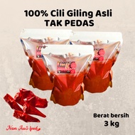 [KL area only] 3 kg CILI GILING ASLI TAK PEDAS | CILI KISAR TAK PEDAS | CILI GEMUK| NAN AU5 food |Pl