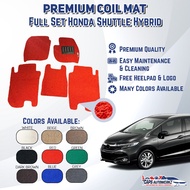 HONDA SHUTTLE HYBRID Premium Customized Single Color Coil Car Mats | Car Floor Mats / Carpet Carmat