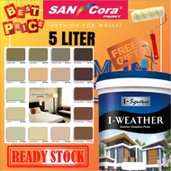 5 LITER SANCORA I WEATHER EXTERIOR WALL PAINT CAT DINDING LUAR RUMAH  (  WARMTH NEUTRALS SERIES )