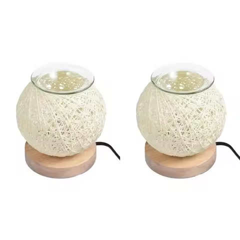 【LAST CHANCE】2X Aroma Electric Wax Meltburner 3D Aroma Lamp Essential Oil Burner Light Aromatherapy 