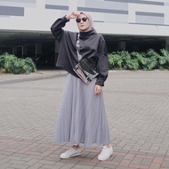 rok plisket premium silver / rok plisket murah / rok kerja /rok pleats