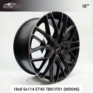 (MD046) NEW SPORT RIMS AD ORIGINAL ADVANTI 18 INCH 18X8 5X114 ET45 TBK1FD1 READY STOCK SPORT RIM