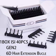 40Pcs 6D Hair Extension Buckle 2nd Generation Hair Extension Tools Hair Styling Tools