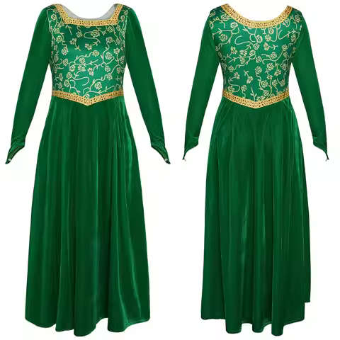 Halloween Monster Shrek Cosplay Costume Princess Fiona Dress Outfit Uniform Halloween Carnival Fiona