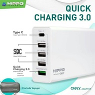 Hippo Onyx Adapter Charger 5 Port Usb Quick Charging 3.0 50W 3A Fast Charging SP VP Official Guarant