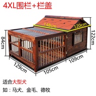 HY/🍉Xingluo Bay Solid Wood Dog House Dog Villa Wooden Kennel Waterproof and Rainproof Outdoor Large Dog House Dog House