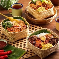 (120pcs) Bamboo Baskets 12x12 60 Pairs Food and Souvenir Container/s