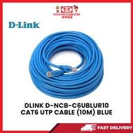 DLINK D-NCB-C6UBLUR10 CAT6 UTP CABLE (10M) BLUE