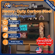 [ 💪Heavy Duty ] Standing Pegboard Rak Besi Kukuh Adjustable Minimalis Putih Gaming Bedroom Office 🇲🇾