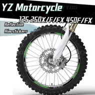 Reflective Motorcycle Accessories Wheel Sticker Inside of Hub Decals Rim Stripe Tape For YZ 125X 250