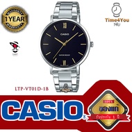 ของแท้100% นาฬิกา คาสิโอ CASIO รุ่น LTP-VT01D-2B นาฬิกาข้อมือผู้หญิง สายสแตนเลส ประกัน1ปี ร้าน Time4You T4U