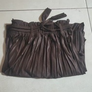 Celana Kulot Plisket Tali Bahan Premium Model Lurus Korean Style Pinggang Karet One Size fit S Sampa