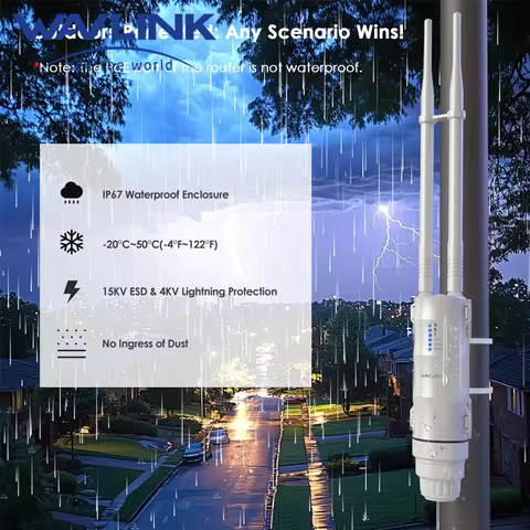 Wavlink AC600/AC1200 7dBi High Power Outdoor Omni-directional Access Point/CPE/Repeater/WISP 2.4GHz 