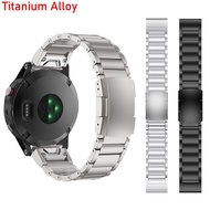 22mm 26mm Titanium Alloy Metal Band Easy Replace Quick Fit Strap For Garmin Forerunner 965 955 945 9