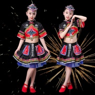 New Style Children's Performance Costume Ethnic Style Dance Costume Ethnic Miao Ethnic Performance C