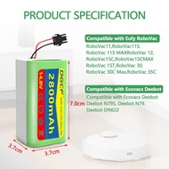 Suitable for Mijia Robot Vacuum Battery Accessories Lithium Battery Vacuum Cleaner14.8V 4000mAh