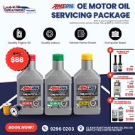 Car Servicing - AMSOIL OE 4 Quarts Engine Oil Service Package | 0W20/ 5W30/ 5W40 Fully Synthetic
