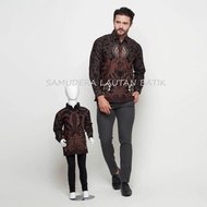 Kemeja Batik Pria Warna Hitam Maroon Batik Couple Ayah Anak Warna Merah Maroon Hitam Batik Pria Warn