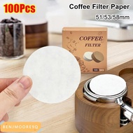 BENJMOORE9Q 100Pcs Water Filter Papers, Disposable Round Coffee Filter Paper, Durable Universal 51/5